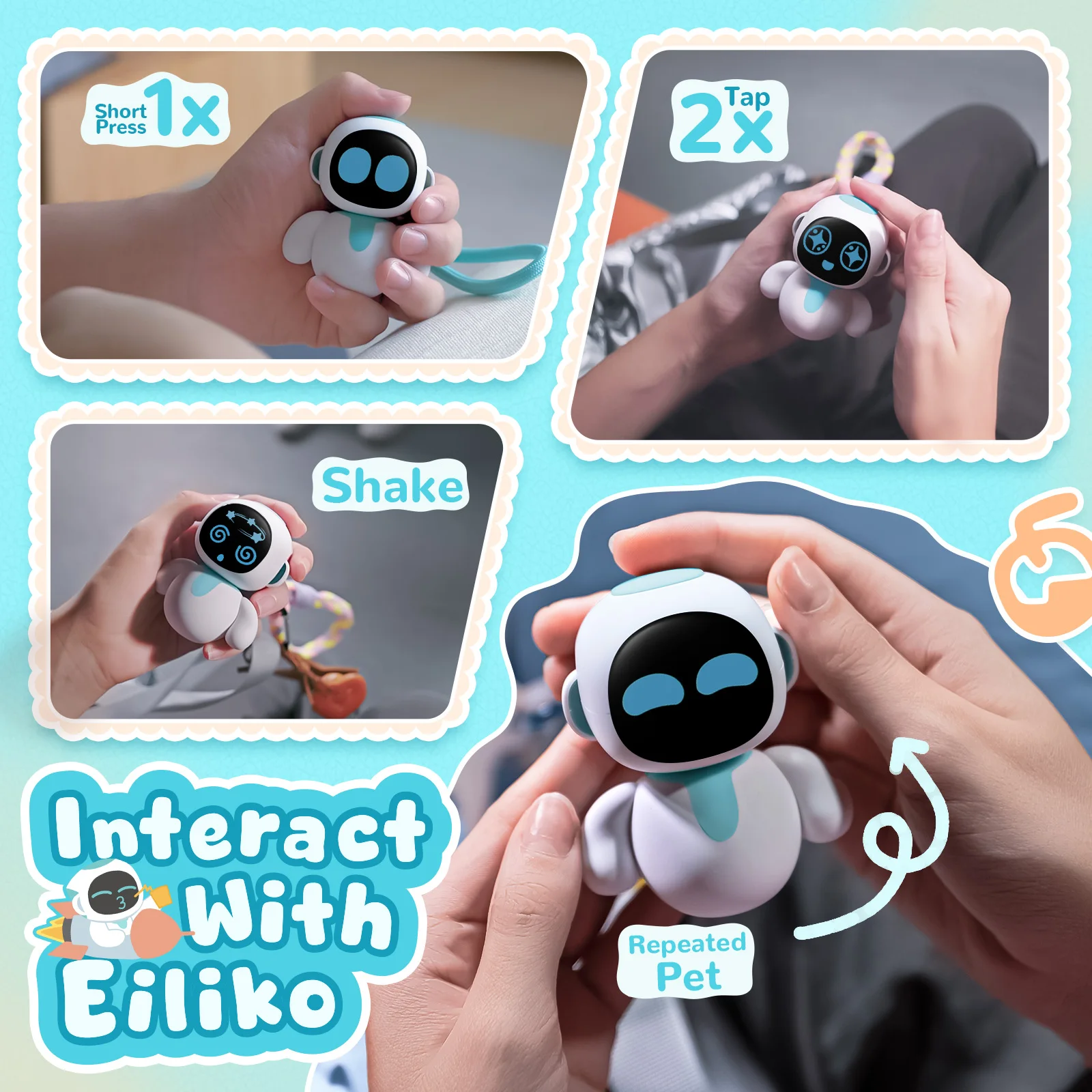 Tiny AI Charm Robot Emotional Responses - Image 2