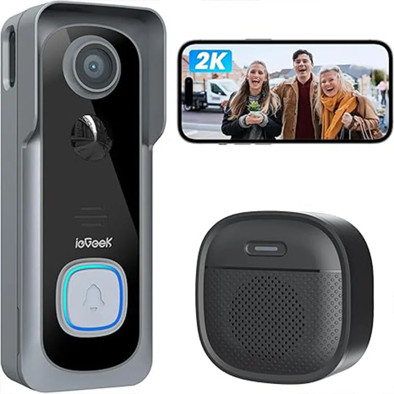Wireless Video Doorbell with Chime Ringer,