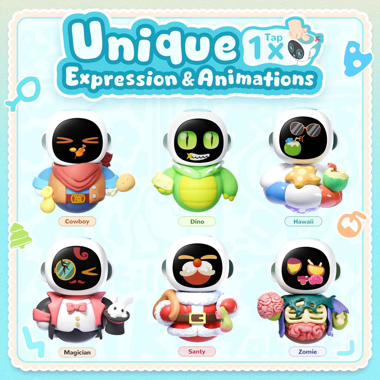 Tiny AI Charm Robot Emotional Responses - Image 4